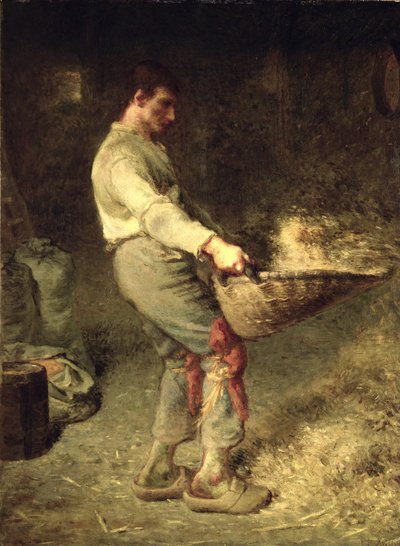 A Winnower, 1866-68 by Jean Francois Millet